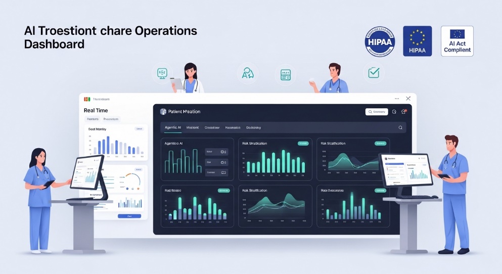 Healthcare AI operations dashboard