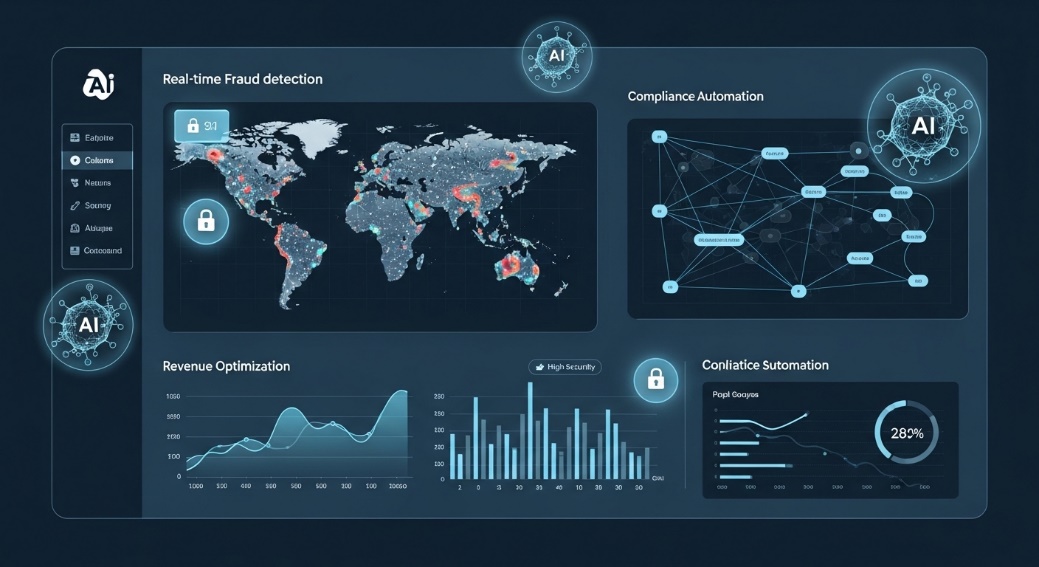 Financial services AI analytics dashboard